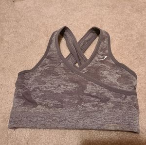 Gymshark Camo Sports Bra Lavender Gray XS